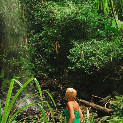 Vallee-de-Mai Wasserfall Seychellen