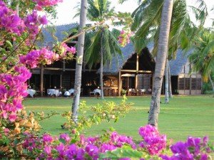 Der Speisesaal des Hotel Anjajavy, Madagaskar