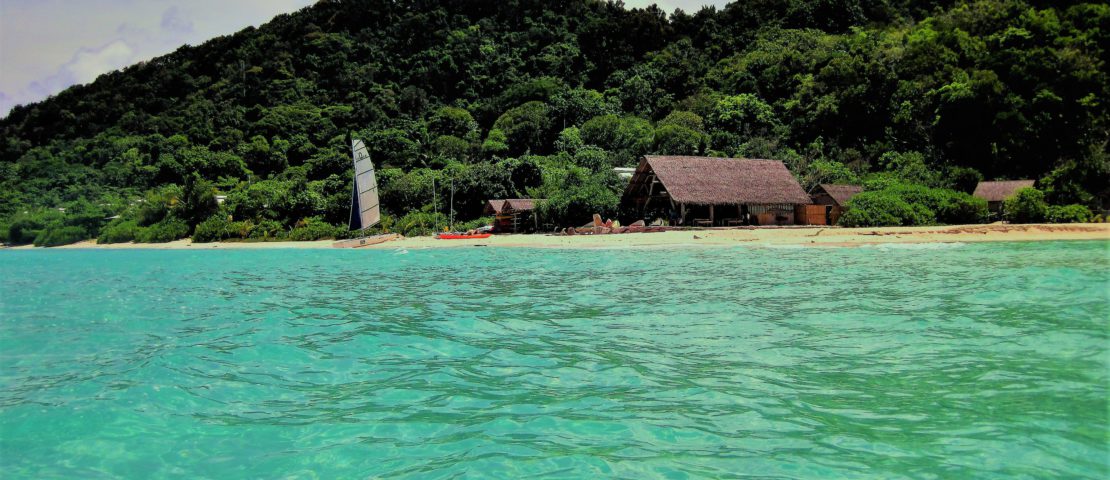 Bawah Island, Indonesia from canoe