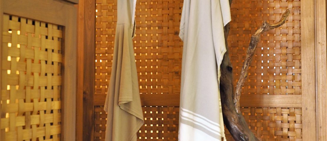 Towels and Sunhats in the Room, Bawah Island, Indonesia