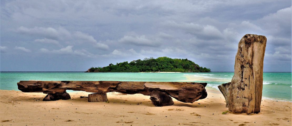 Driftwood Bench, Bawah Island, Indonesia Copyright Kathrin Hübner
