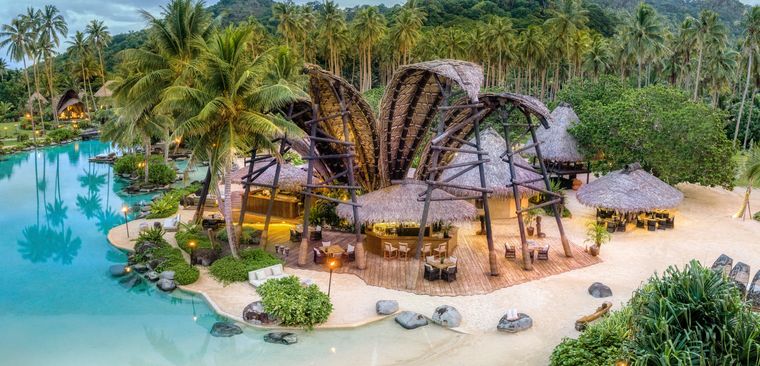 Die Beach bar des Hotels COMO Laucala Island auf Fidschi