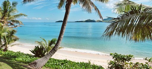 Strand und Meer des Hotels Tokoriki, Fiji