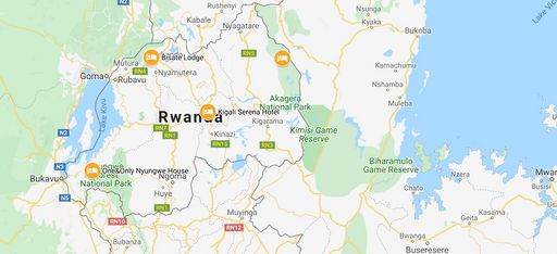 Karte der Rundreise Ruanda Tailor-Made von Trauminsel Reisen