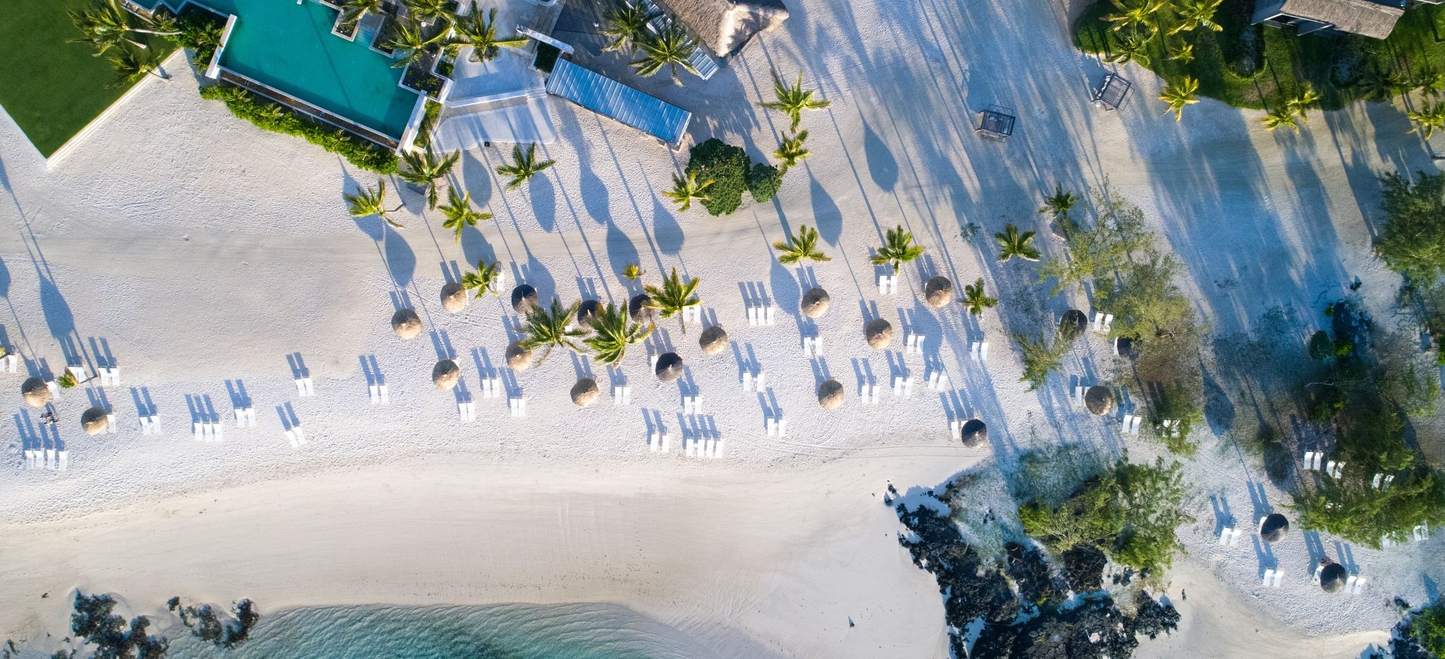 Long Beach, Mauritius, Luftansicht