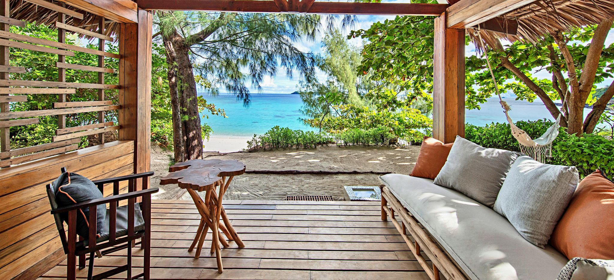 Terrasse einer Beach Villa, Madagaskar