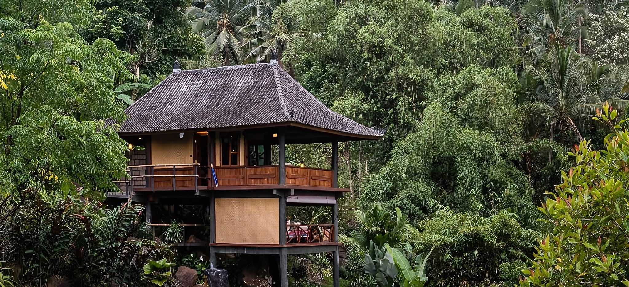 Waterfall Bungalow in den Bäumen, Bali Eco Stay