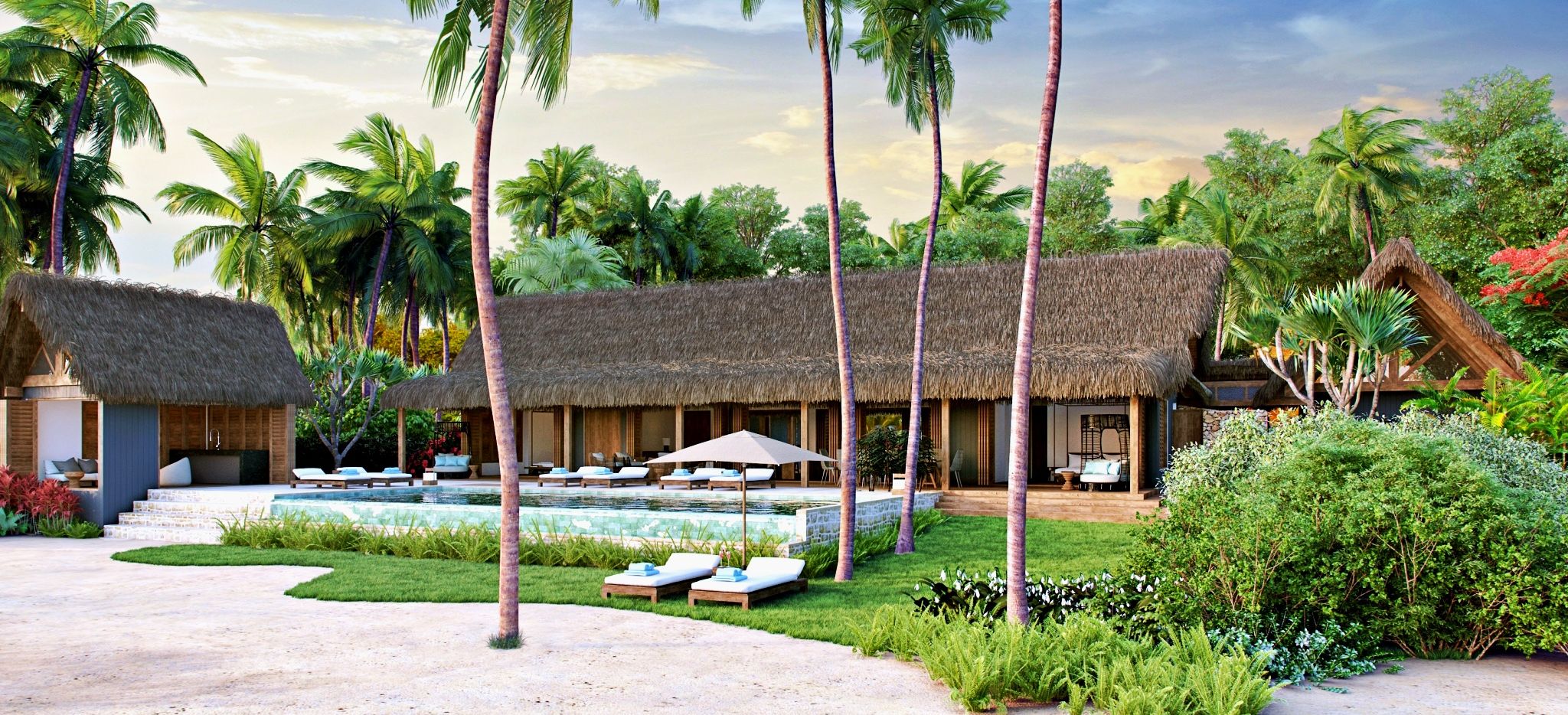 Beachfront Pool Residence im Hotel Six Senses Fiji auf Fidschi