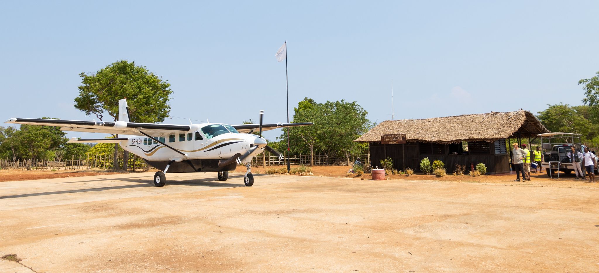 Hoteleigener Flughafen beim Hotel Anjajavy Le Lodge