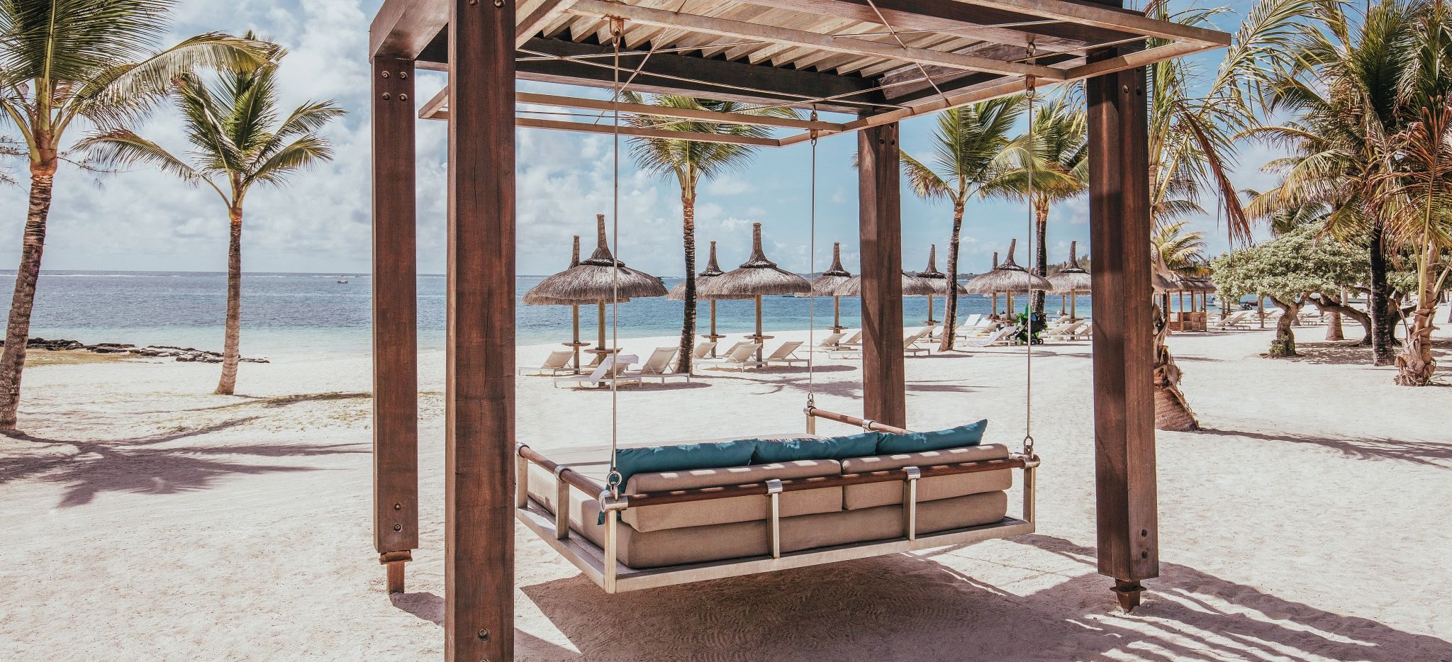 Hängendes Strandbett, Long Beach, Mauritius