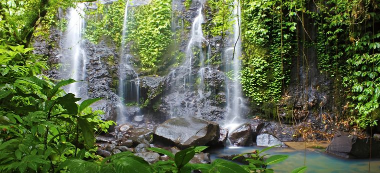 Wasserfall des Bali Eco Stay, Bali
